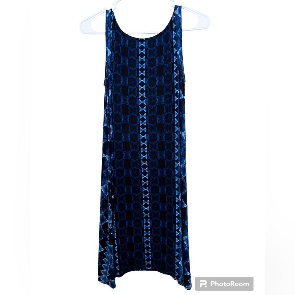 Philosophy Blue Patterned Tank Dress, Size S